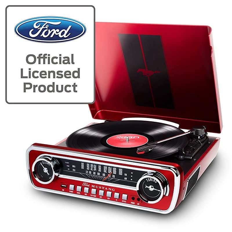 AudioFord LP4in1 Classic Car Styled Music Center Red Mustang LP