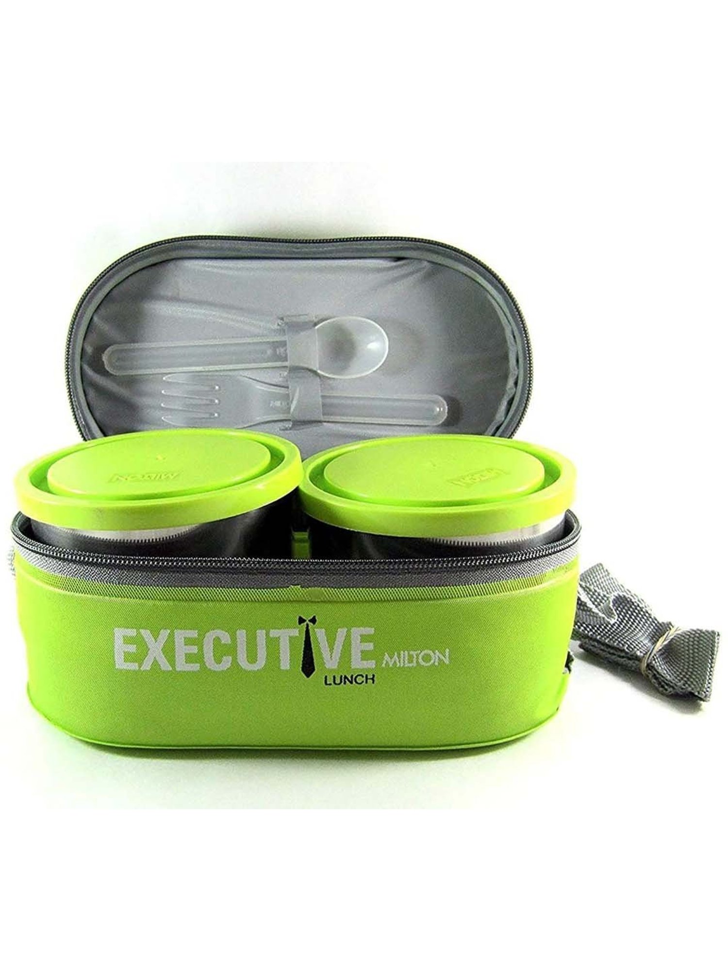 Milton Executive Green Plastic 4-Piece Lunch Set with Carry Bag