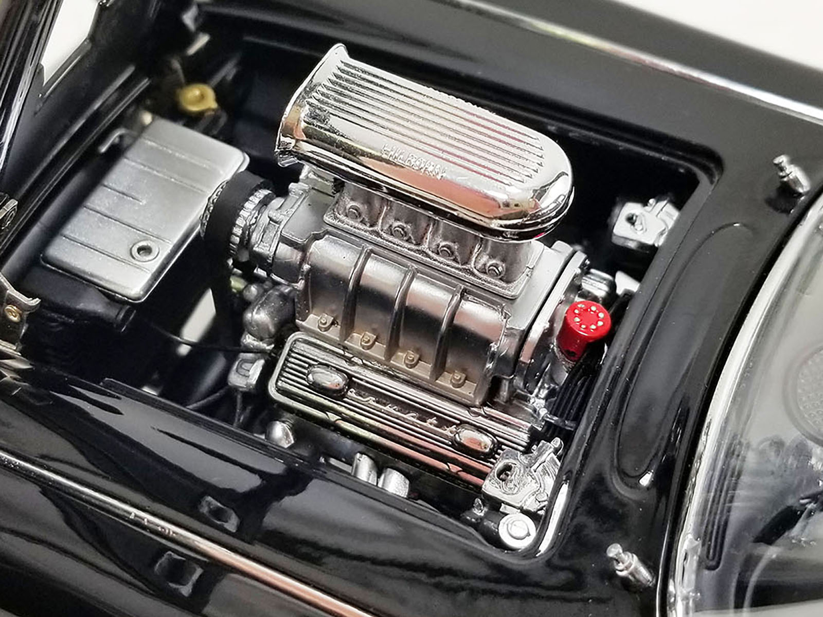 1961 Chevrolet Corvette Gasser "Showtime" Black Limited Edition to 318 pieces Worldwide 1/18 Die Cast Model Car by ACME