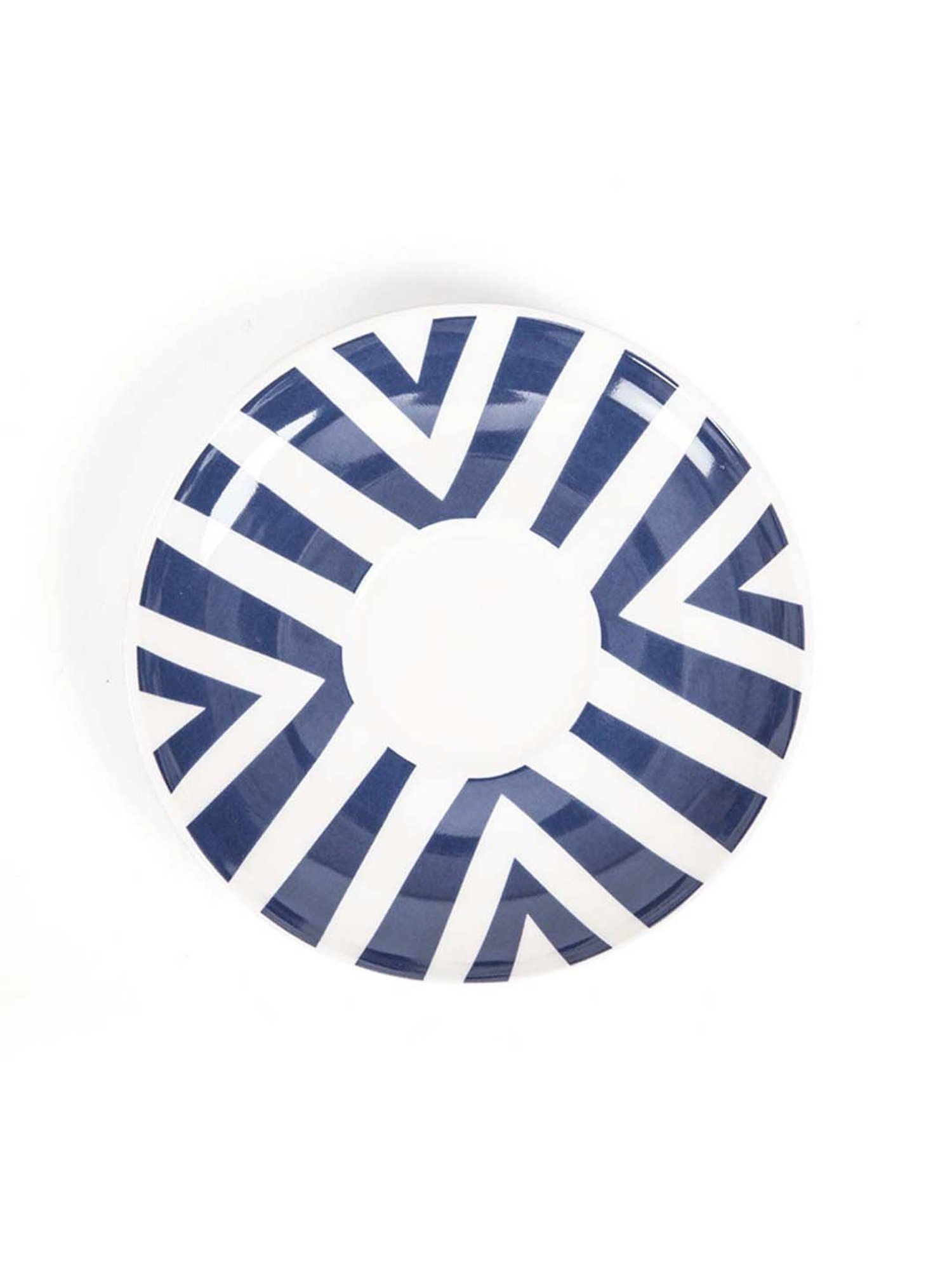 Home4U Blue & White Bone China Tea Set (6 Cups & 6 Saucers)