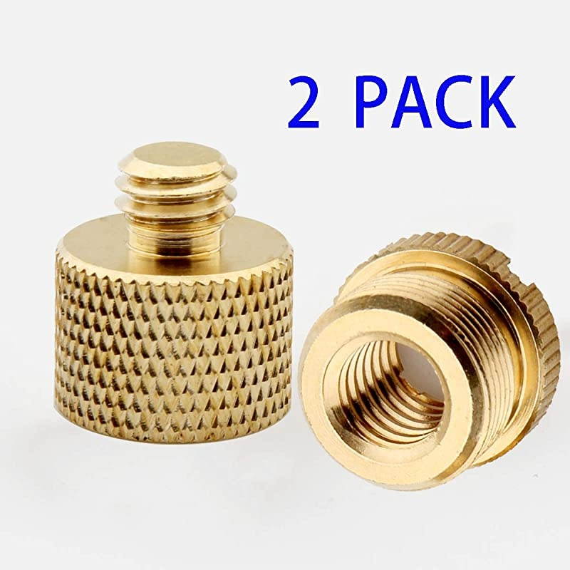 2 microphone stand adapter 3/8 to 5/8, tripod adapter. Male to female.