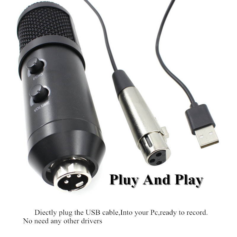 Bm 800 Upgraded bm 900 Mikrofon Condenser USB Microphone Studio With Stand Tripod And Pop Filter Mic For Computer Karaoke PC