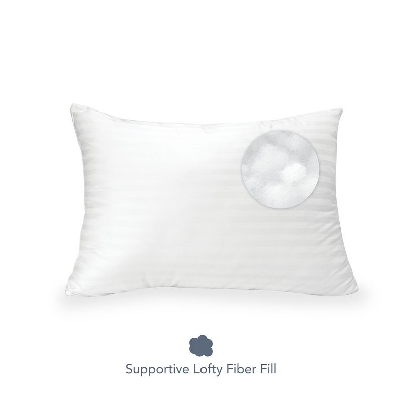 SensorPEDIC Down Alternative Bed Pillow with 300 Thread Count Cotton Cover