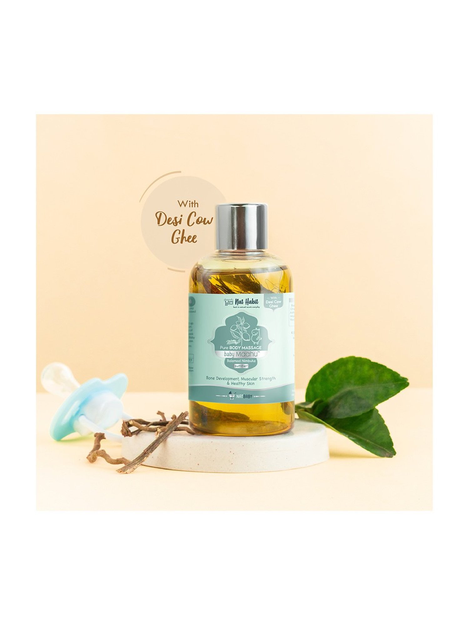 Nat Habit Baby Body Massage Hair and Scalp Oil - Combo