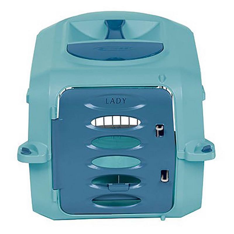 K&H Pet Products 3994 Thermo Outdoor Water Resistant Safe Escape Heated Kitty House with 2 Door Flaps For Feral and Outdoor Cats, Barn Red, Black