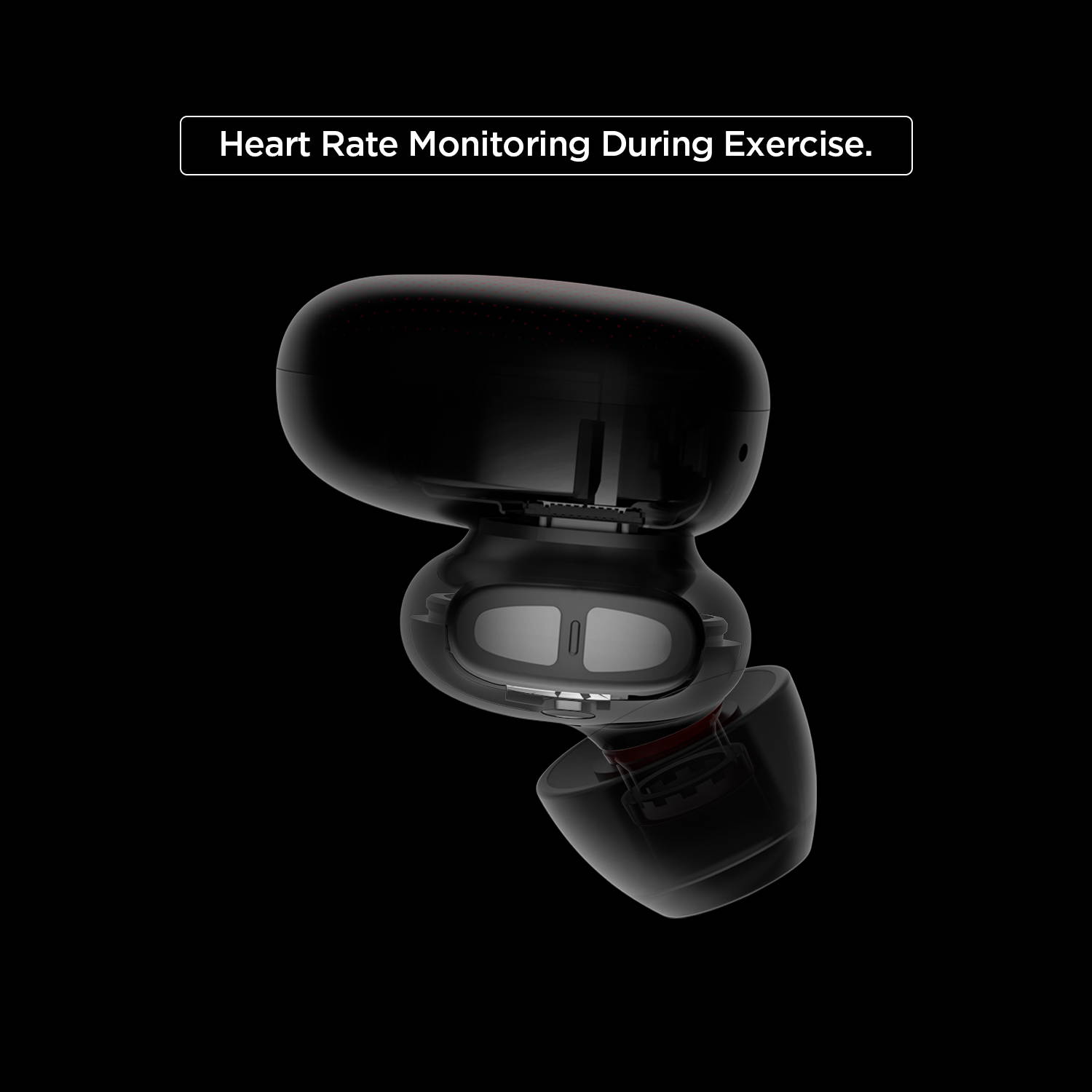 Amazfit PowerBuds: 8-Hours Battery Life - True Wireless Earbuds - Sports Sound System, Heart Rate Monitoring, Noise Cancellation, Water Resistant, White