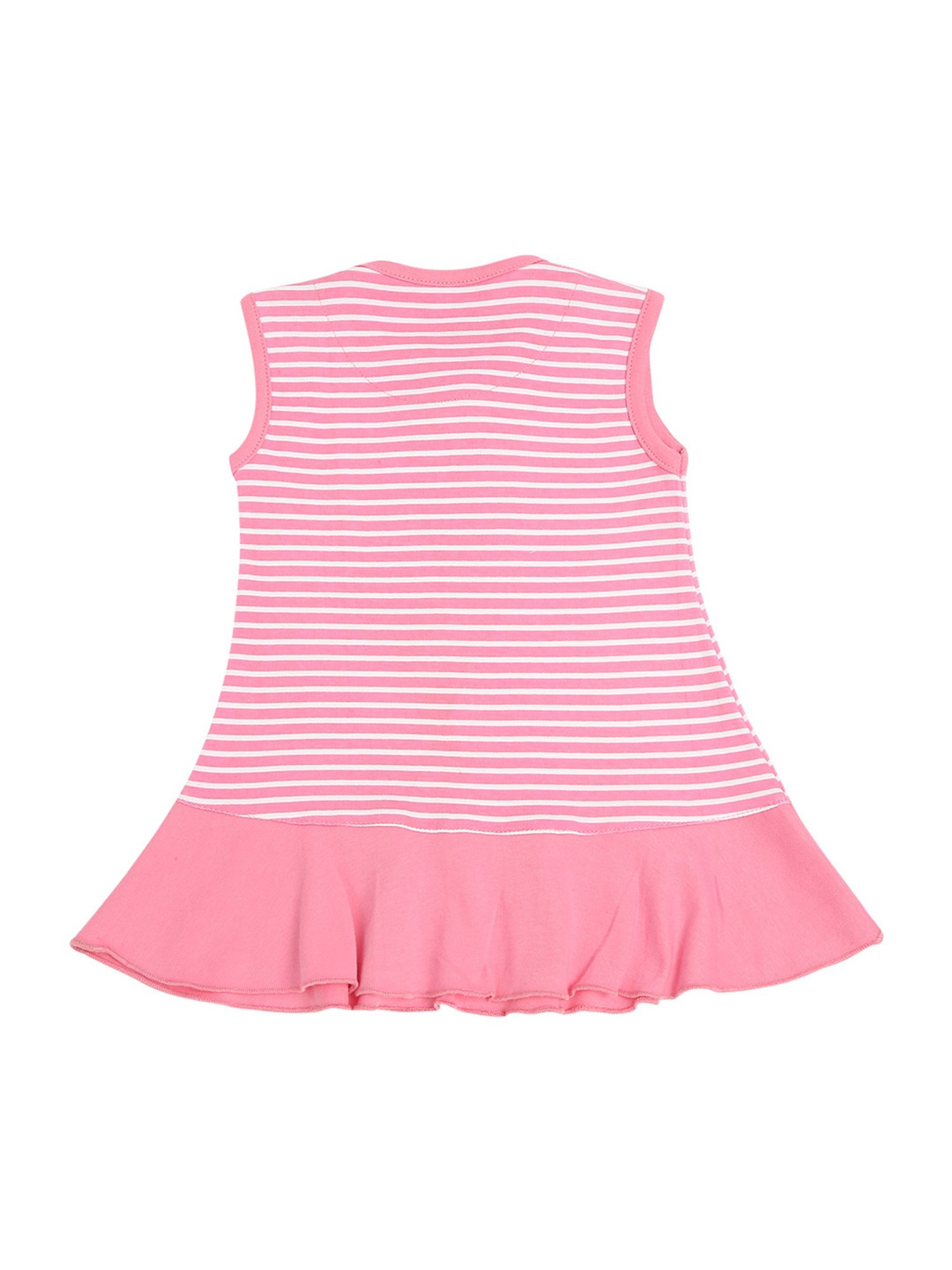 Mee Mee Kids Green & Pink Cotton Printed Frock