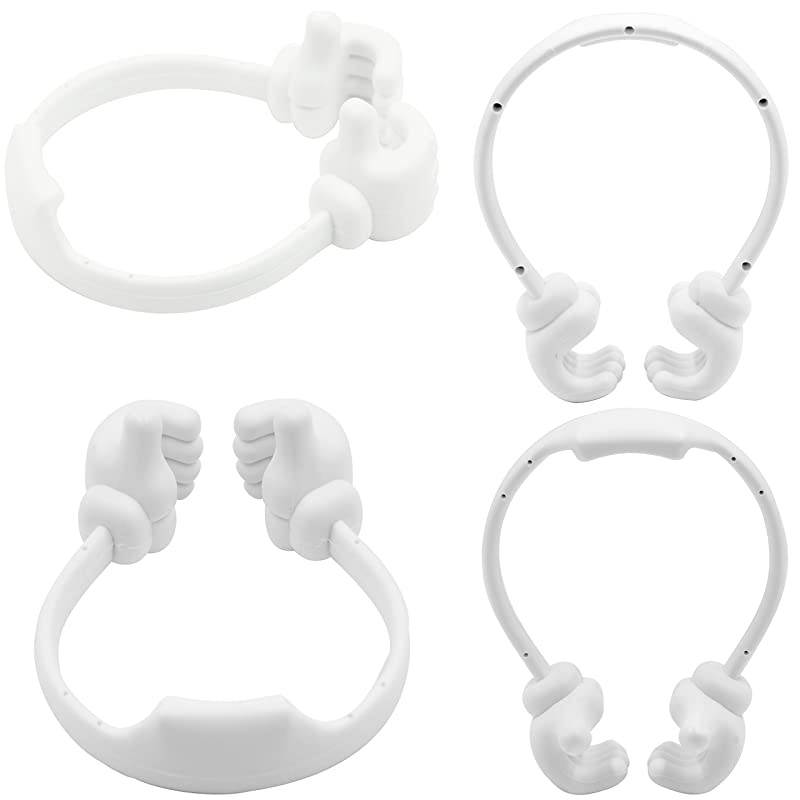 Thumbs-up Cell Phone Stand Holder, Tablet Stand Cradle for Desk Desktop Smartphone Cellphone Mobile Phone Tablets &ndash; Universal Adjustable Flexible, White