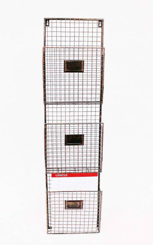 3 Pocket Wall File Holder Finish: Copper