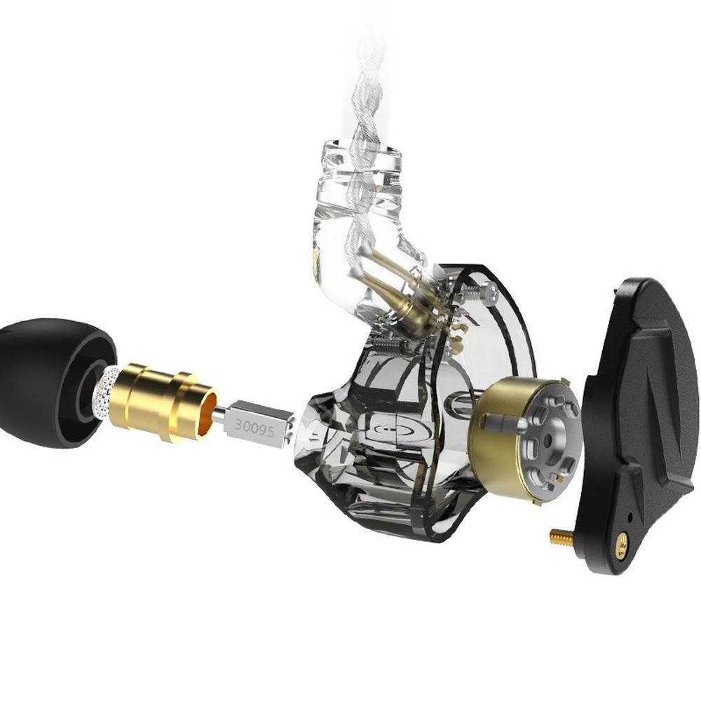 KZ ZSN Pro/ProX dual driver 1BA + 1DD mixed metal earphone HiFi in-ear monitor wired earphone metal ring iron