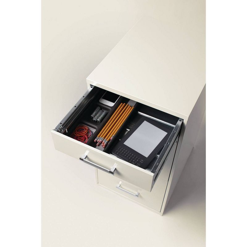 3-Drawer Filing Cabinet Steel Off-White - Hirsh