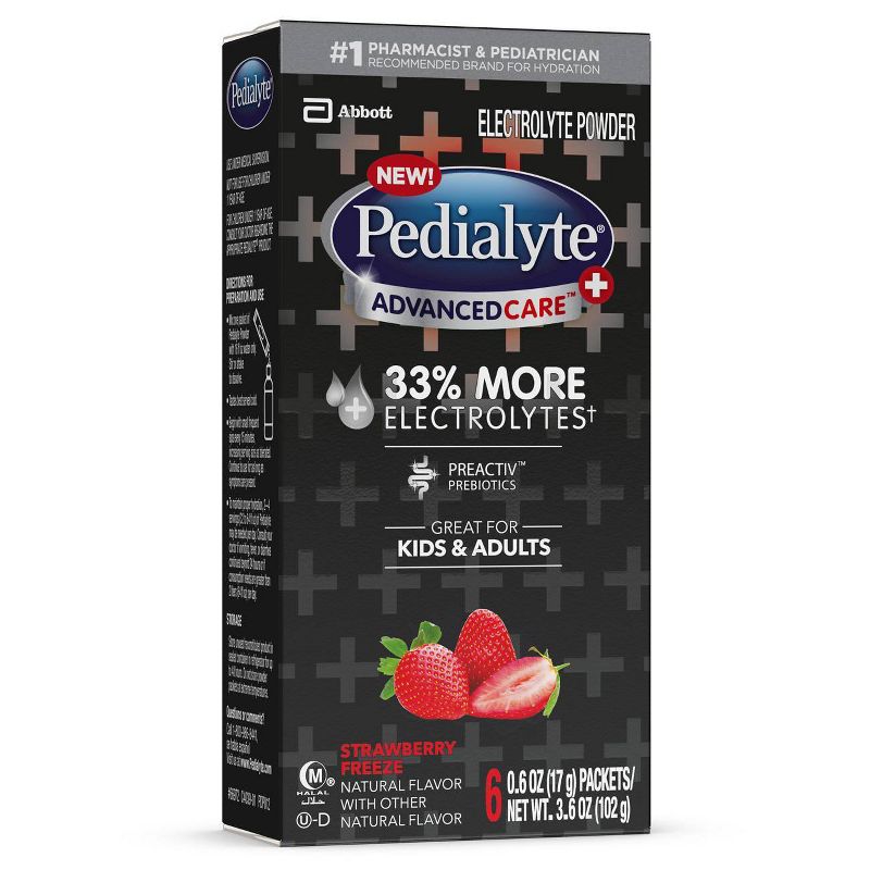 Pedialyte AdvancedCare Plus Electrolyte Powder - Strawberry Freeze - 3.6oz Total