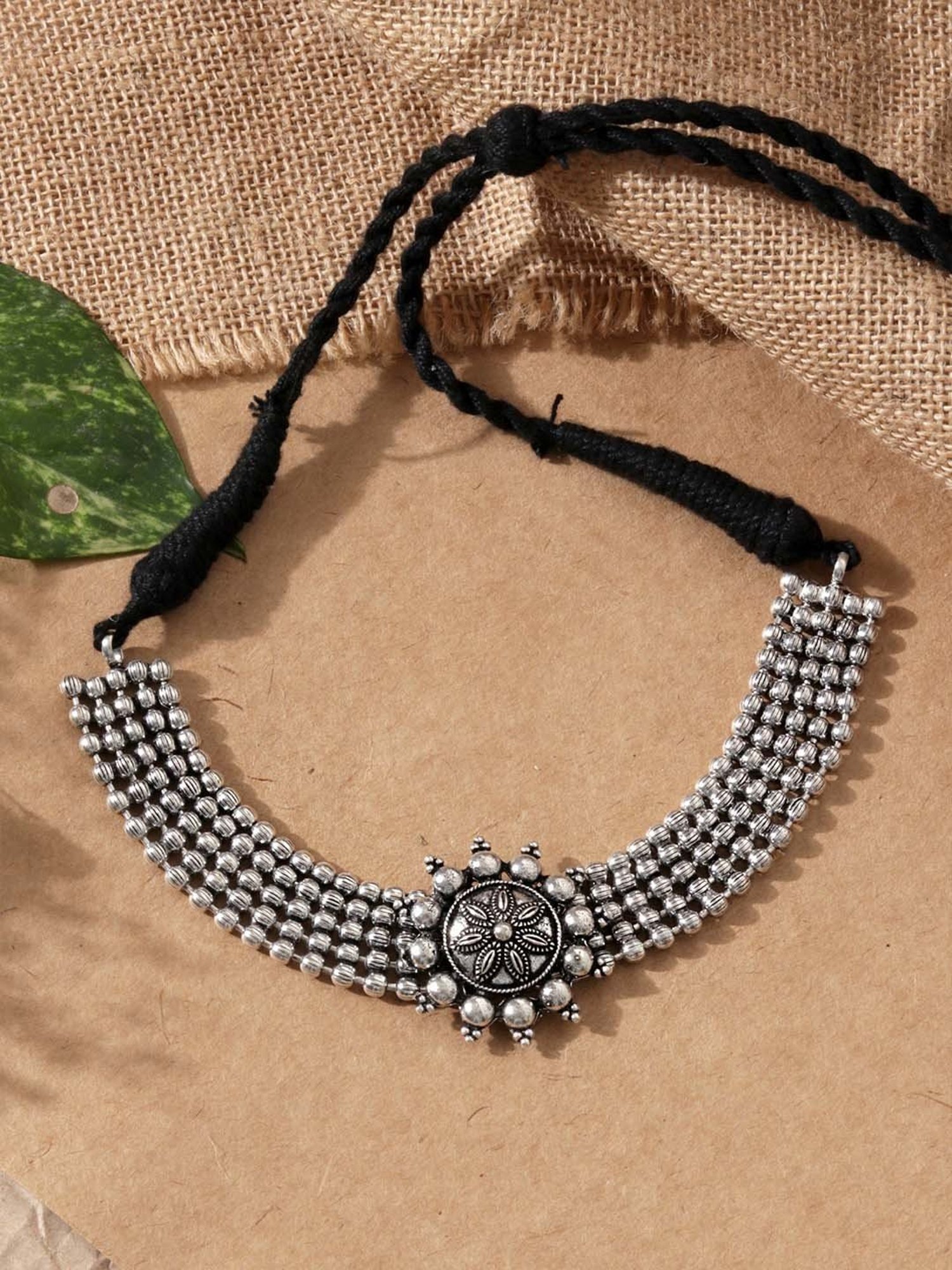Fida Tribal Silver Necklace