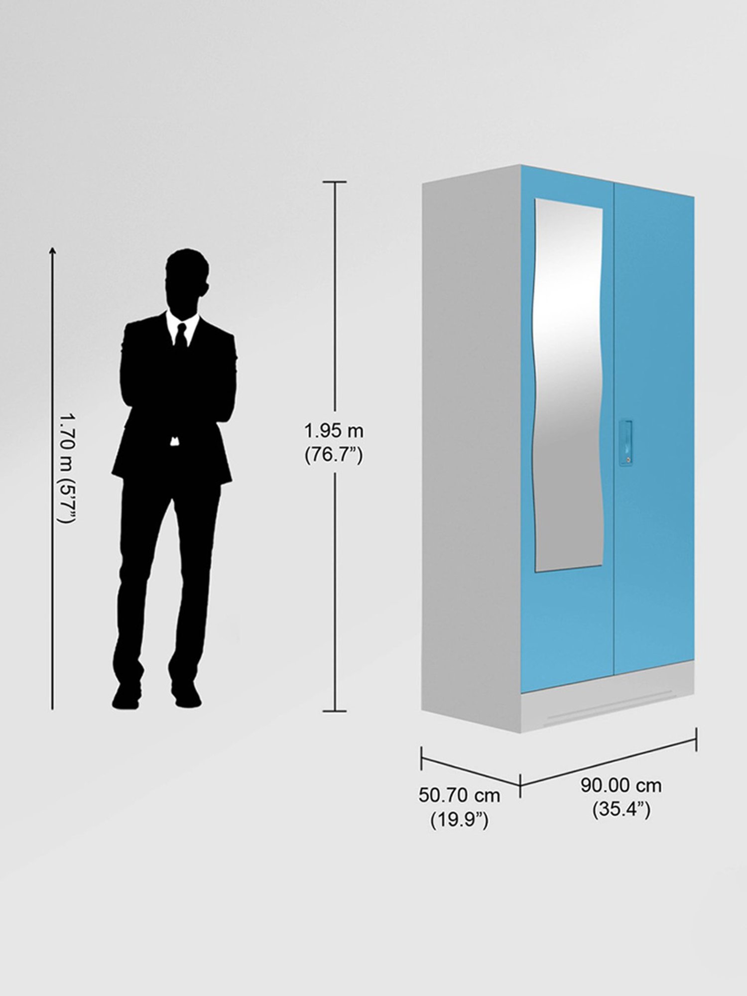 Godrej Interio Ewa Brown Engineered Wood 4 Door Wardrobe