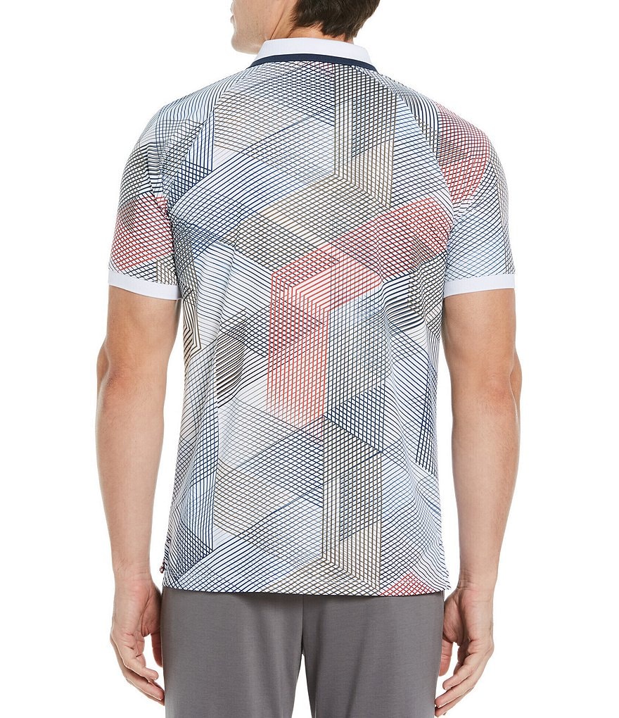 Polo Ralph Lauren Classic-Fit Multi-Color Stripe Mesh Short-Sleeve Polo Shirt