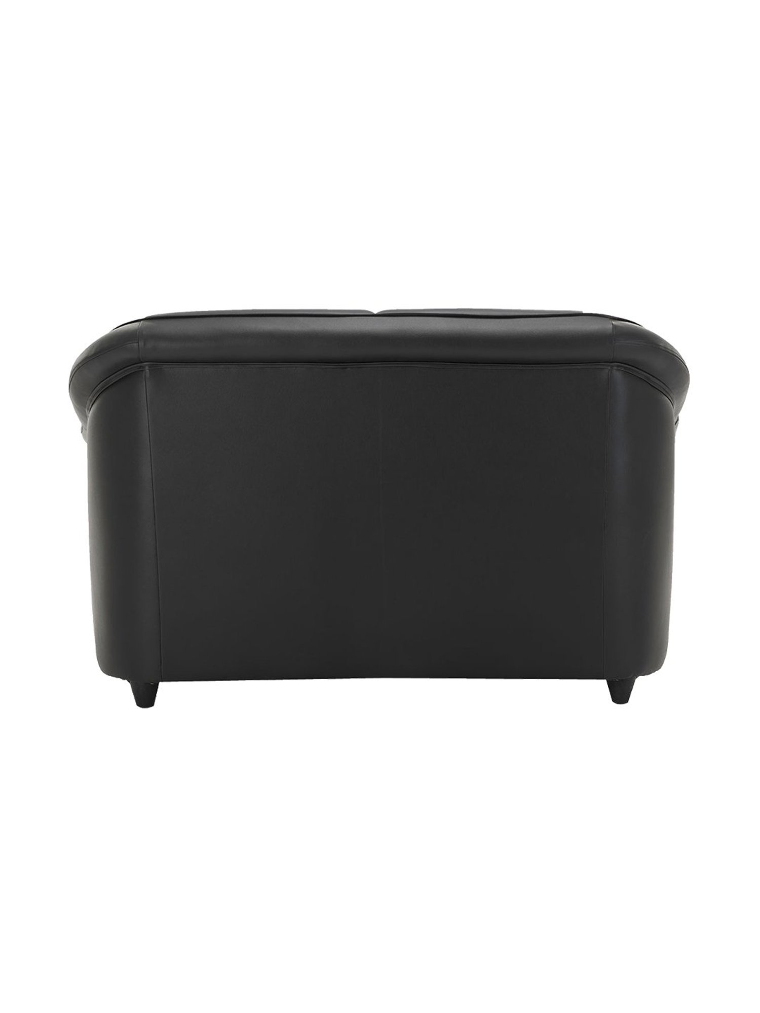 Durian Berry Black Premium Leatherette 2 Seater Sofa