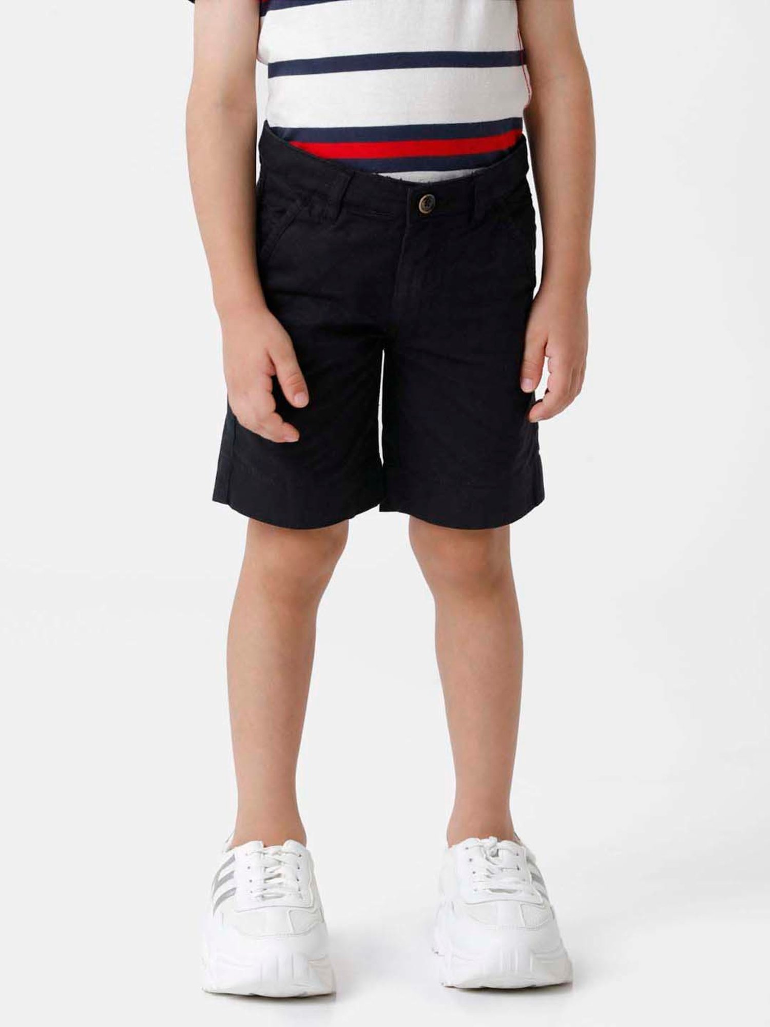 Kate & Oscar Kids Black Cotton Regular Fit Shorts