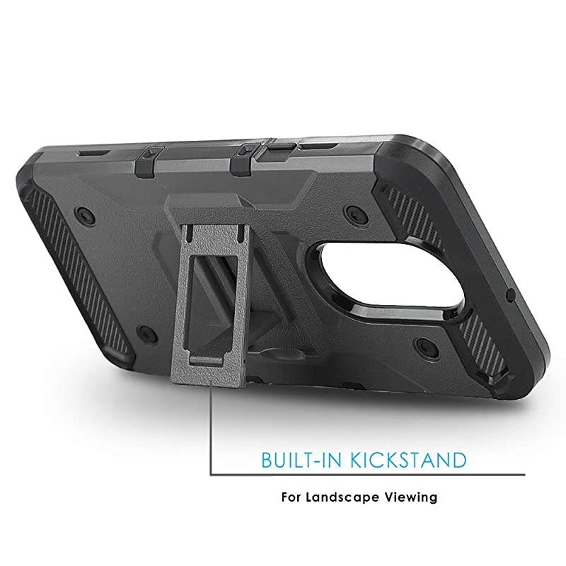 Phone Case for [LG Journey LTE (L322DL)], [Tank Series][Gray] Cover with Built-in Kickstand & Holster Belt Clip for LG Journey LTE (Tracfone, Simple Mobile, Straight Talk, Total Wireless)