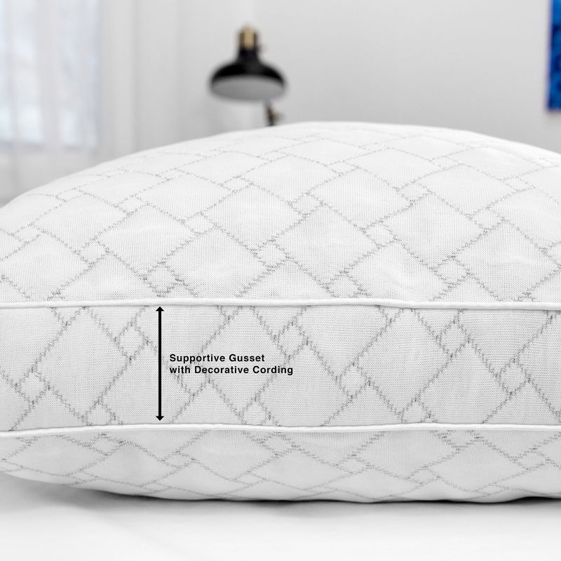 SensorPEDIC Wellness Collection Supportive Memory Foam Cluster Pillow with Charcoal-Infused Cover