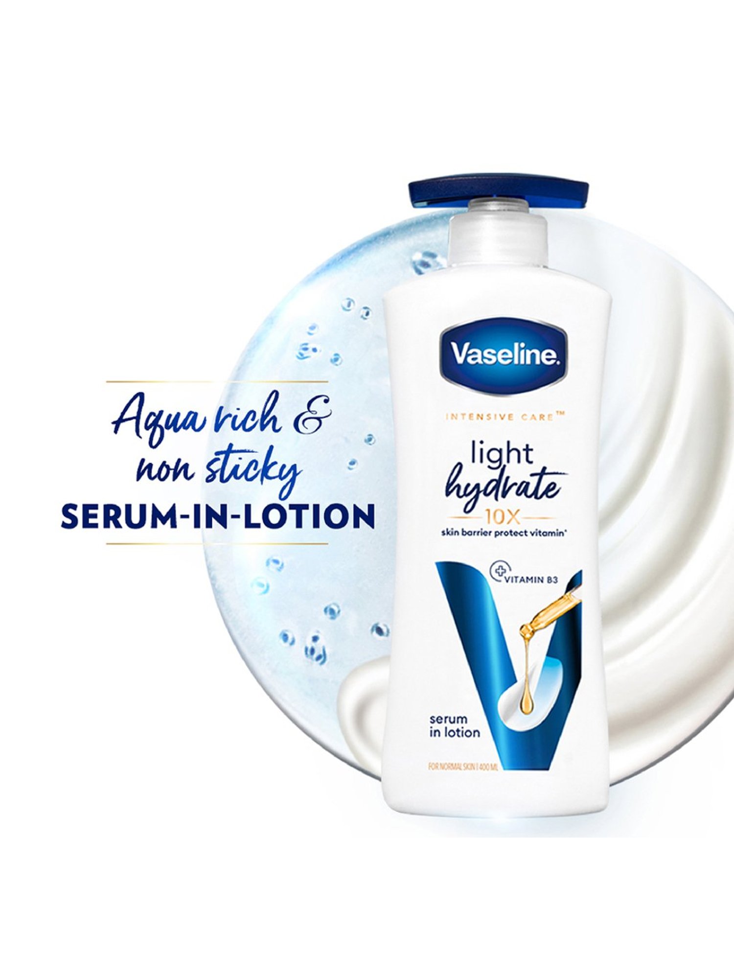 Vaseline Intensive Care Light Hydrate Serum In Lotion - 400 ml