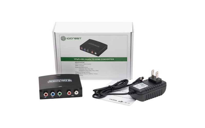 IO Crest SY-ADA31048 Component (YPbPr) + RCA Audio Input to HDMI 1.3 Output Converter
