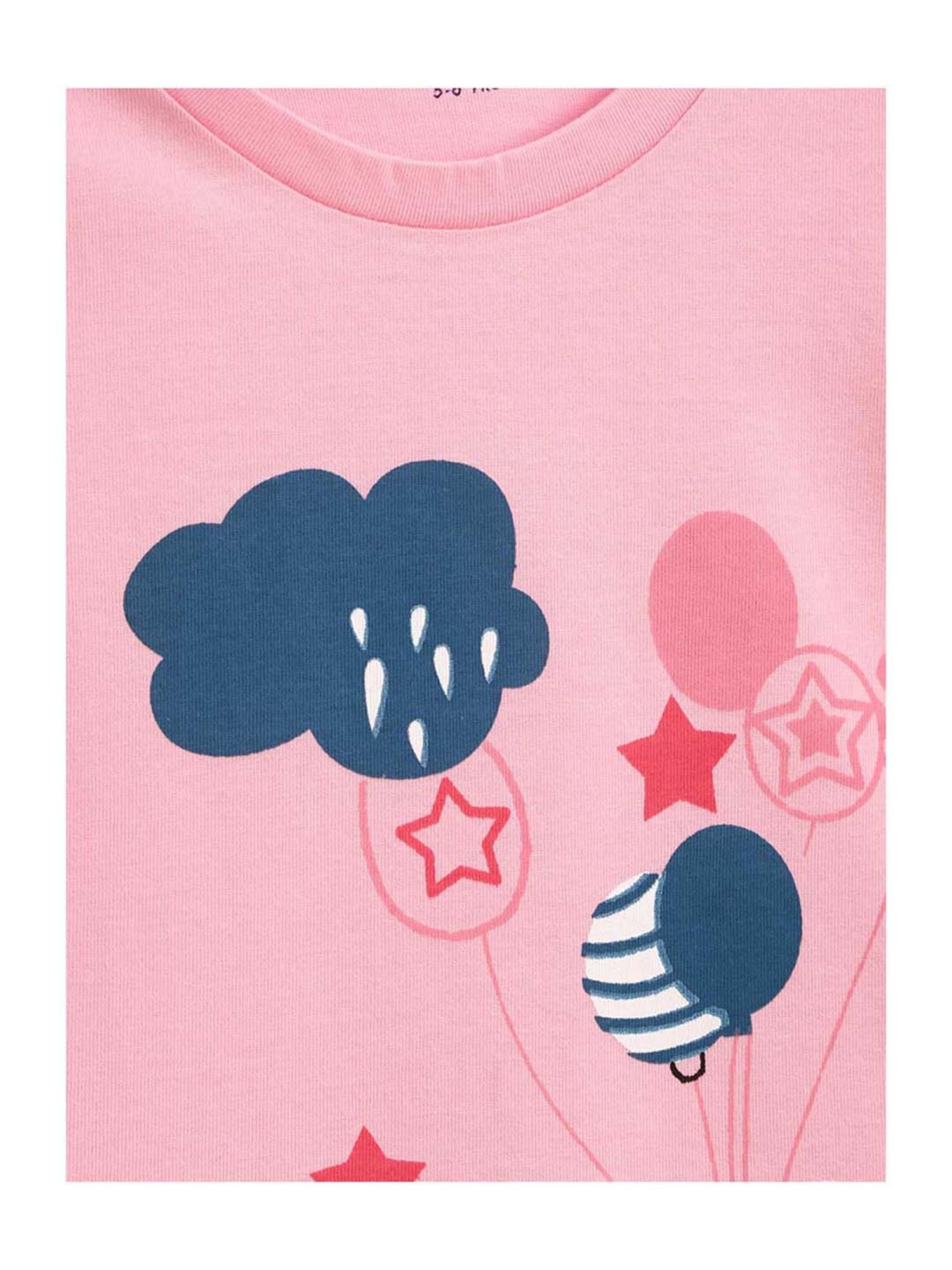 Kids Craft Pink Printed T-Shirt with Pyjamas