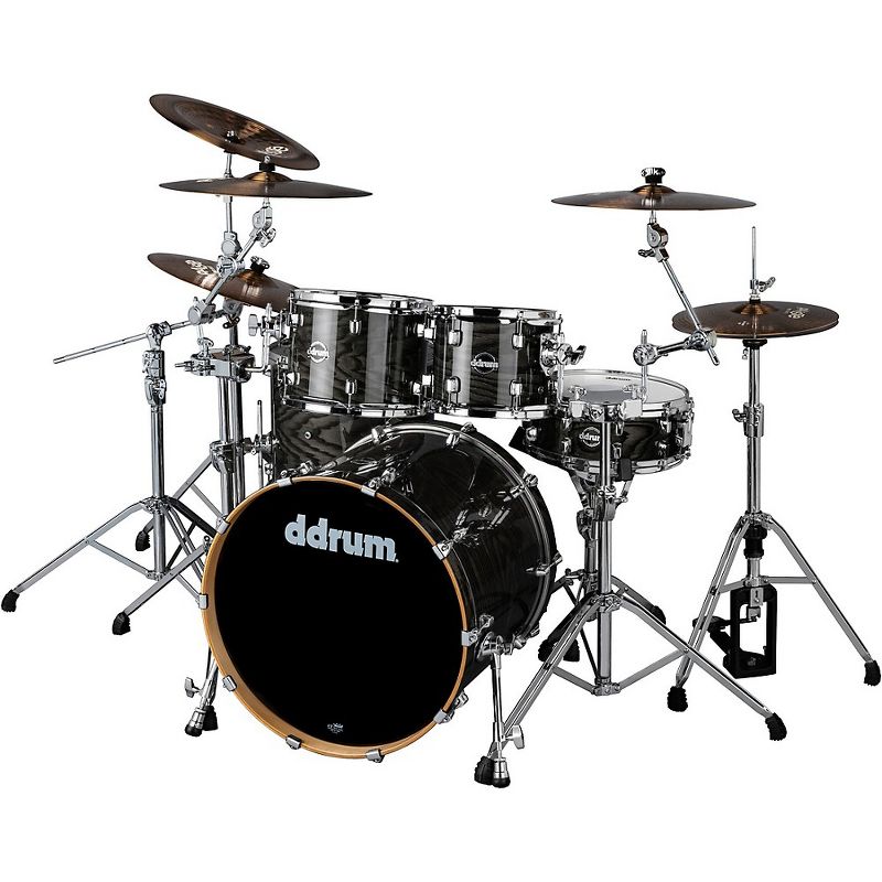 ddrum Dominion Birch 5-piece Shell Pack with Ash Veneer Trans Black