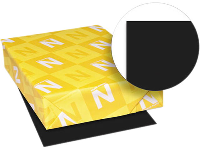 Astrobrights Colored Paper 24lb 8-1/2 x 11 Eclipse Black 500 Sheets/Ream 22321