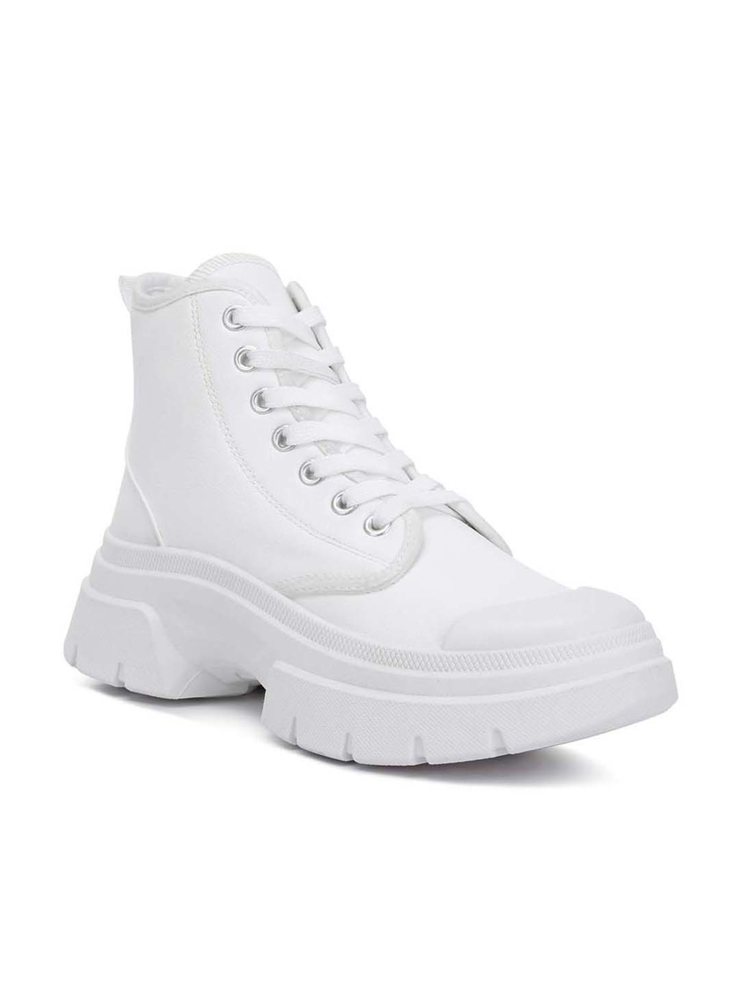 London Rag Women's White Derby Boots
