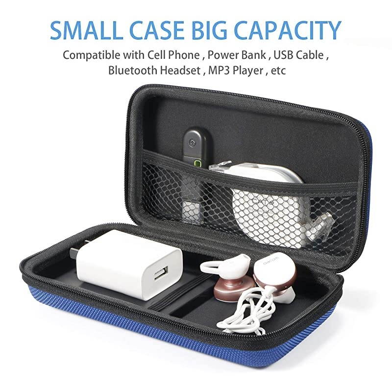 Portable Protection Hard EVA Case for External BatteryCell PhoneGPSHard DriveUSBCharging CableCarrying Bag Mesh Inner PocketZipper Enclosure n Durable ExteriorUniversal Travel Pouch Bag