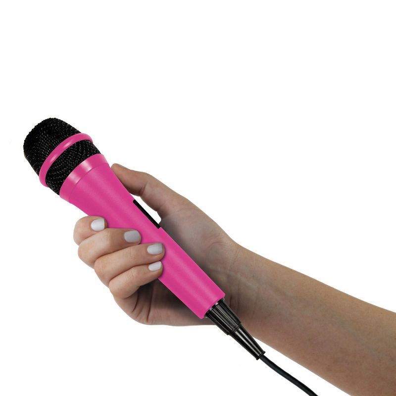 Singing Machine SMM205P Uni-Directional Dynamic Microphone with 10-Foot Cord, Pink