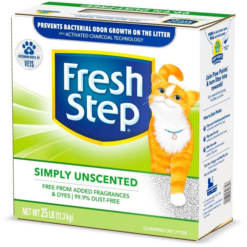Fresh Step - Simply Unscented Litter - Clumping Cat Litter - 25lbs