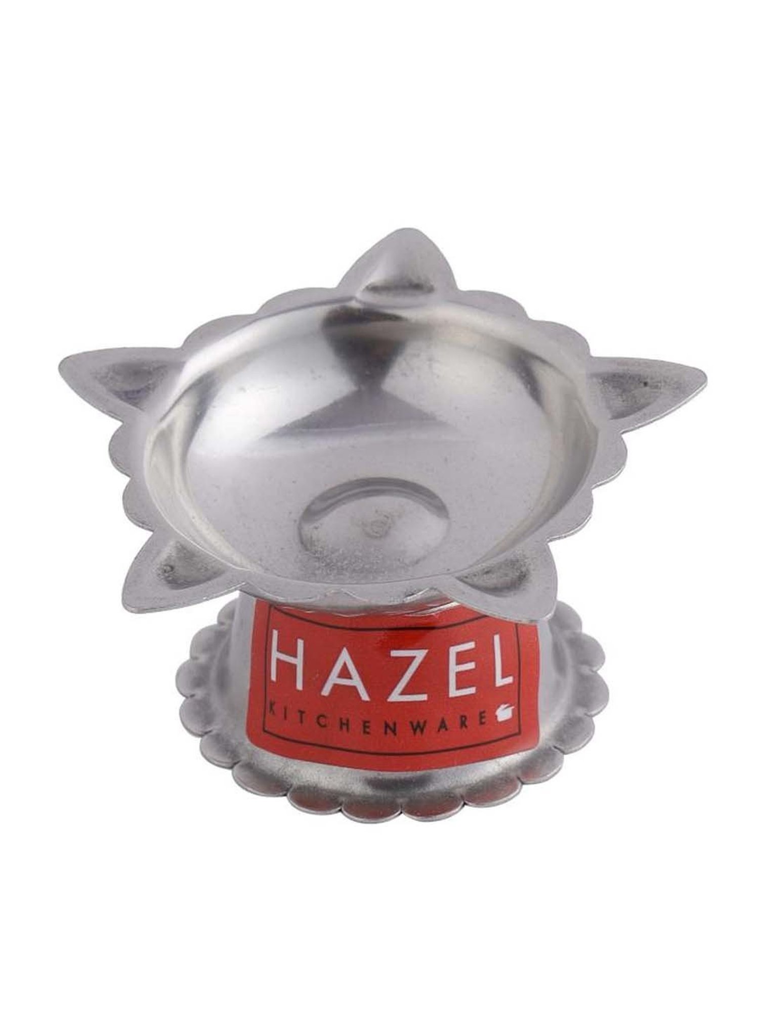 Hazel Silver Stainless Steel Panchwati Diya For Puja - Set of 2