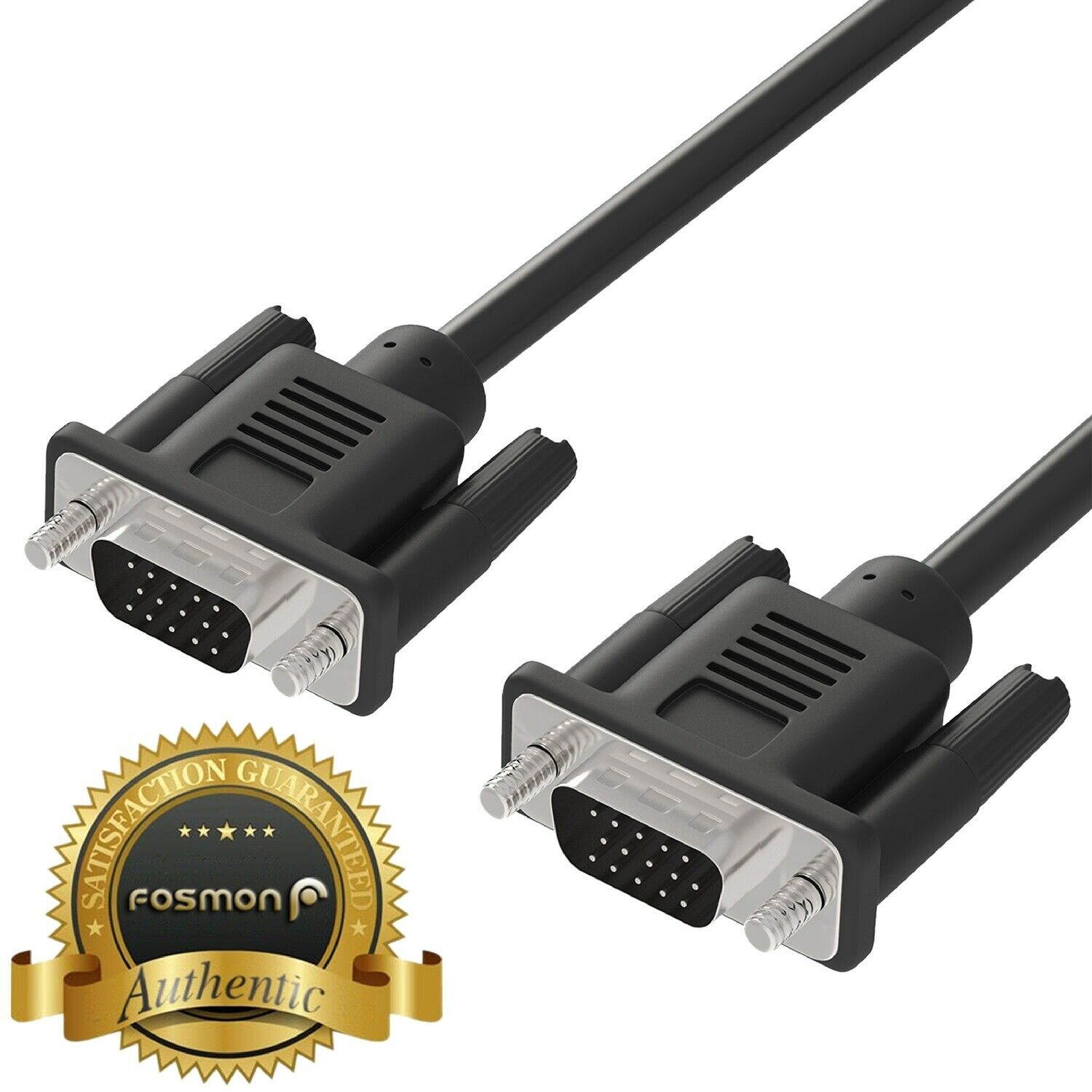 25FT High Resolution VGA Male Monitor Desktop Cable Cord Plug Adapter