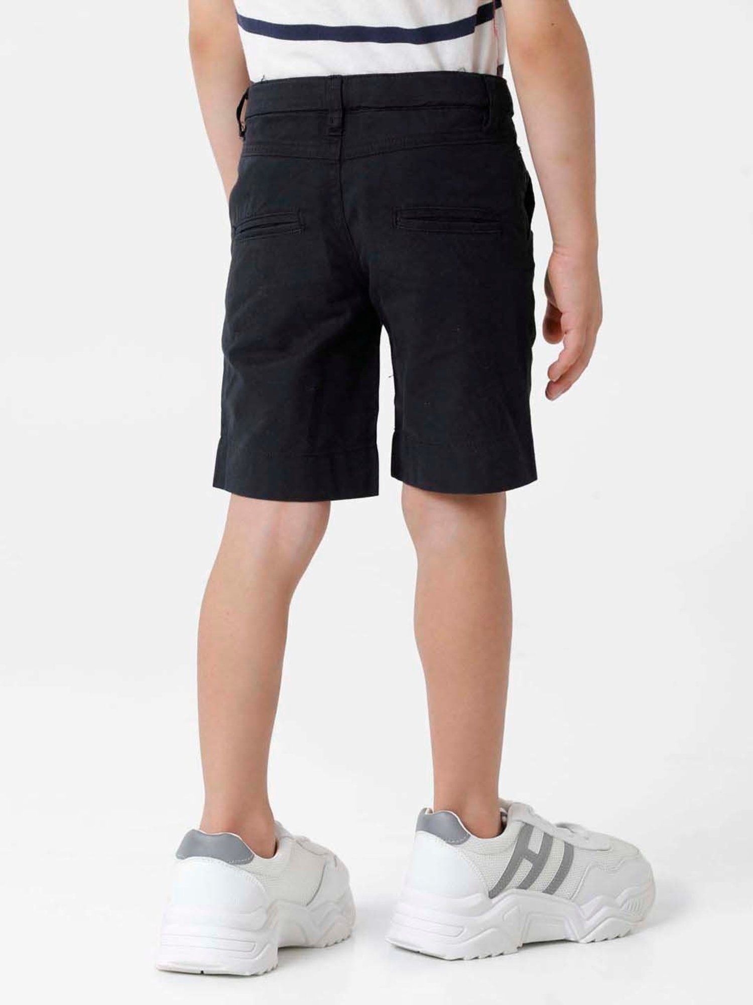 Kate & Oscar Kids Black Cotton Regular Fit Shorts