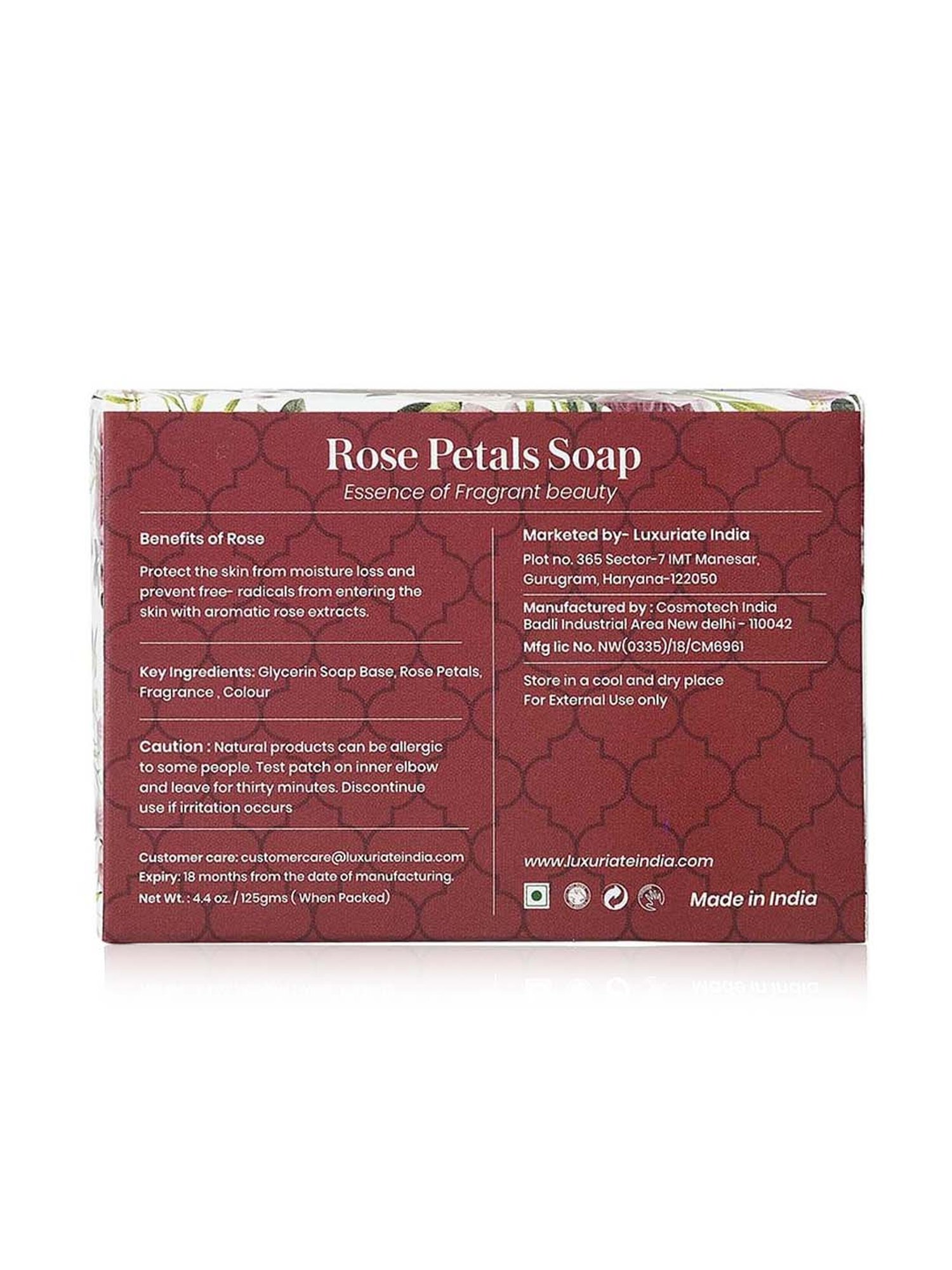 Luxuriate Rose Essence of Fragrant Beauty Soap Bar - 125 gm