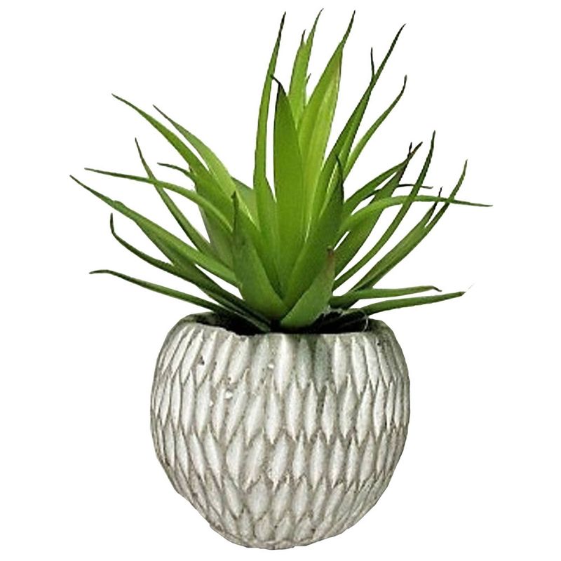6" x 12" Set of 3 Artificial Succulent Plants in Concrete Pot - LCG Florals