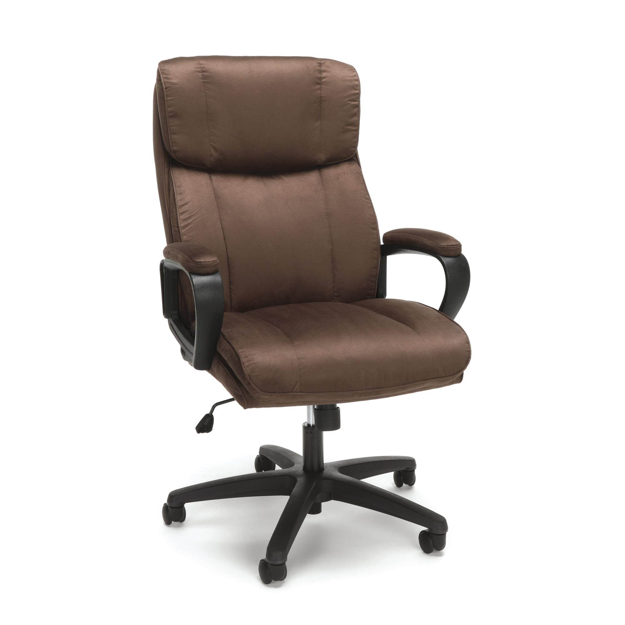 OFM Essentials Collection Plush High-Back Microfiber Office Chair, in Brown (ESS-3081-BRN)