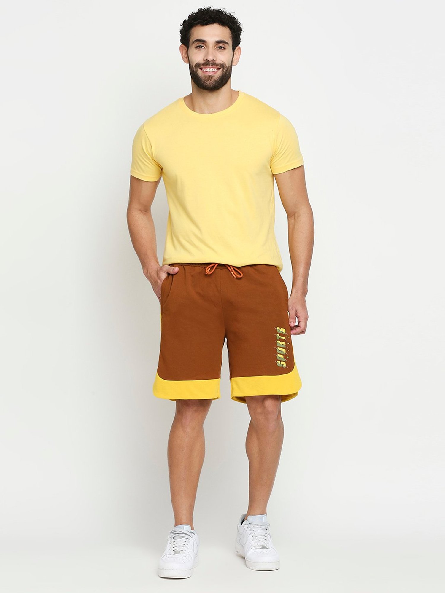 Fitz Brown Slim Fit Shorts