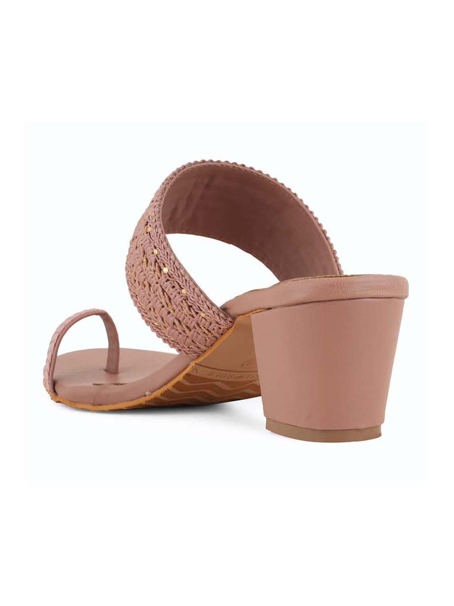 Scentra Women's Peach Toe Ring Sandals