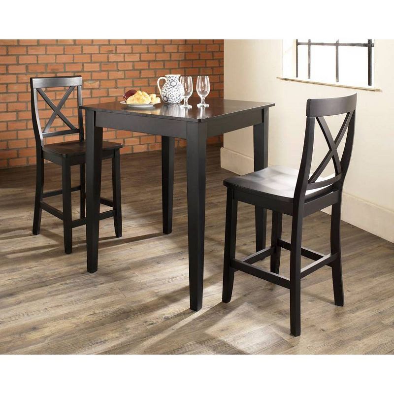 3pc Sanford Tan Wood Dining Nook Set Walnut Brown - Baxton Studio