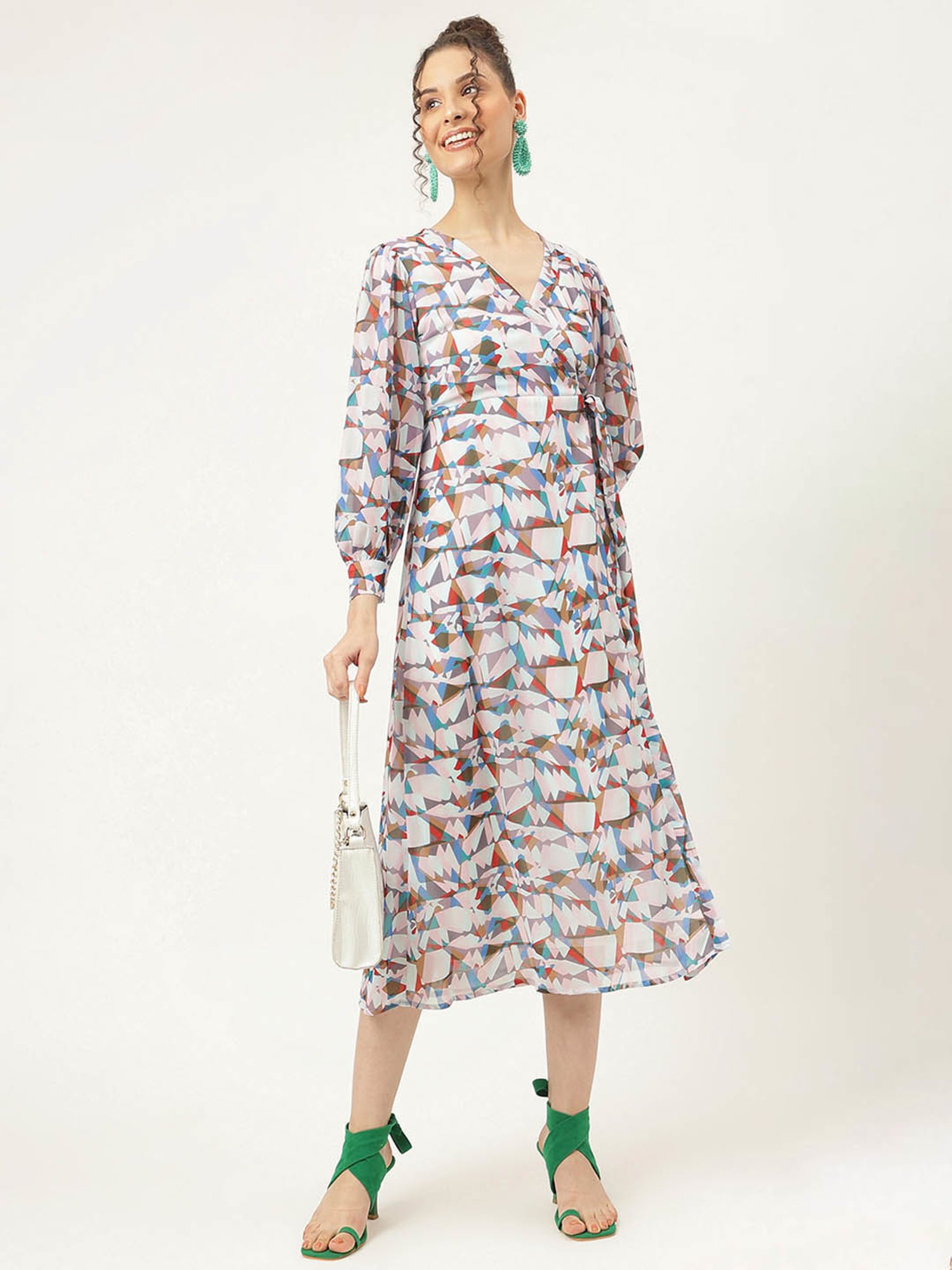 MASAKALI.CO Multicolor Printed Midi Dress