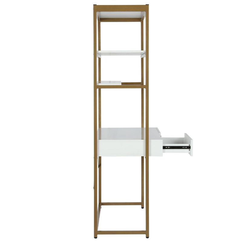 Billie Metal Desk Etagere Gold - CosmoLiving by Cosmopolitan