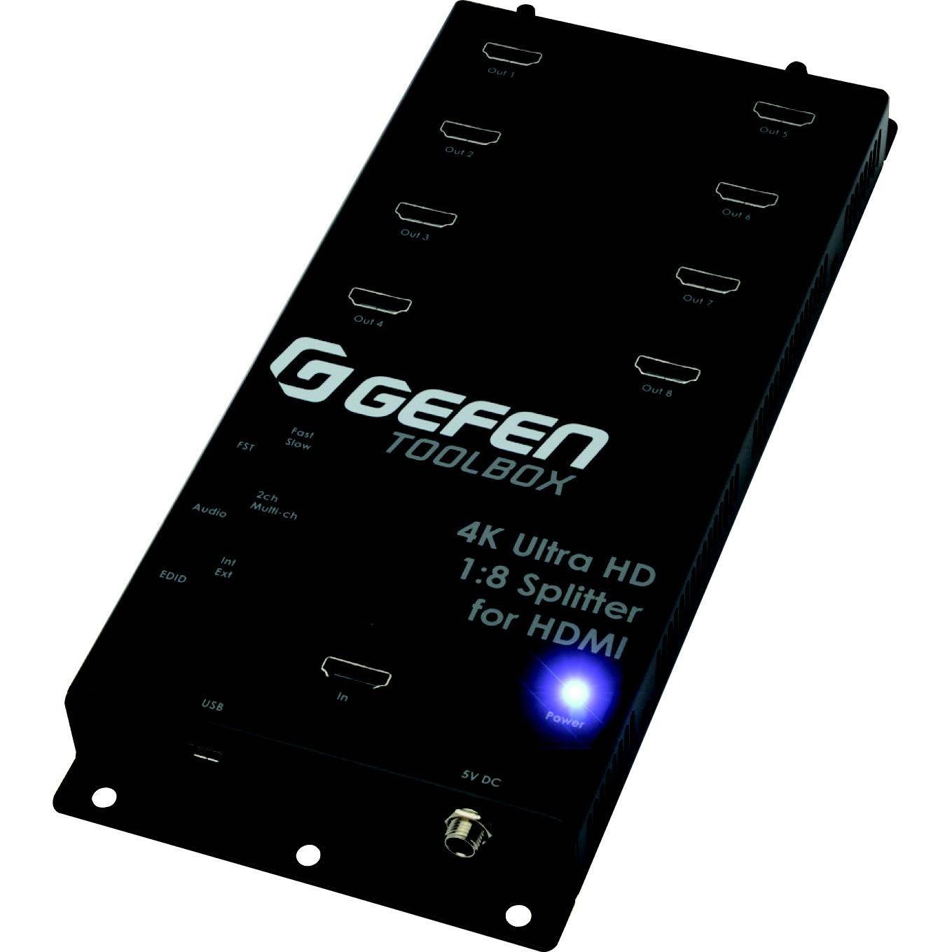 Gefen  4K DCI & ULTRA HD 1:8 HDMI Splitter with Cascading Output (Black)