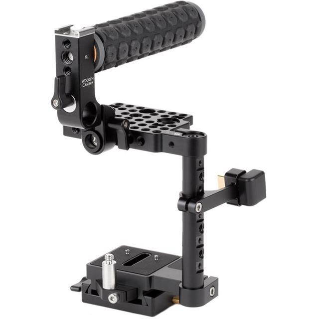 Wooden Camera Cage with Rubber Grip for Blackmagic Pocket Cinema 4K/6K Camera