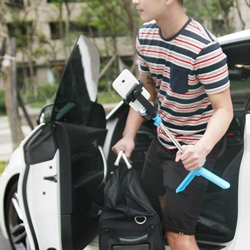 Extendable Tripod Stand Selfie Stick for Travel and Daily Use | Fit for iPhones, Android, TikTok and GoPro Action Cameras | Extends up to 46-Inches with Phone Holder | No Batteries Required