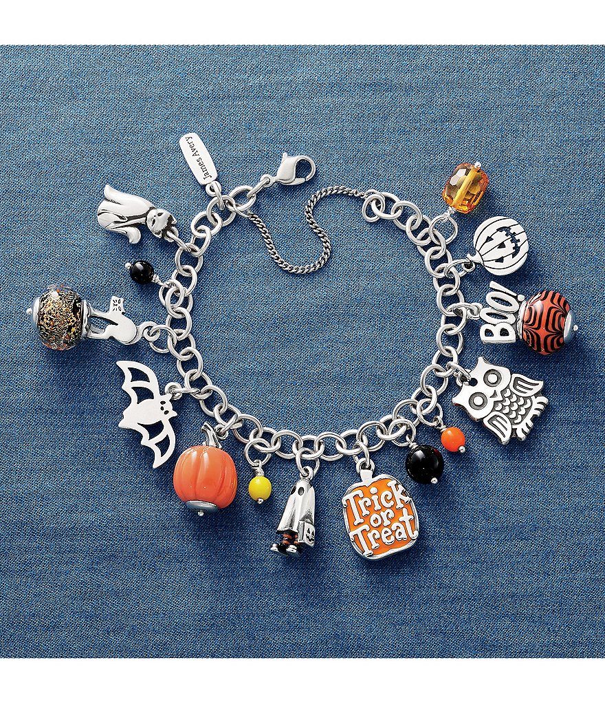 James Avery Forged Sterling Silver Link Charm Bracelet