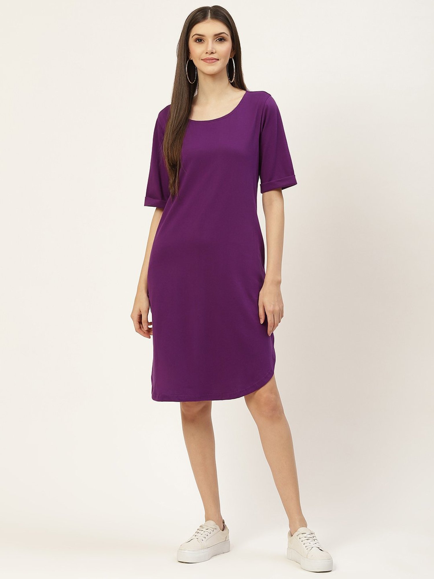BRINNS Purple Midi A Line Dress