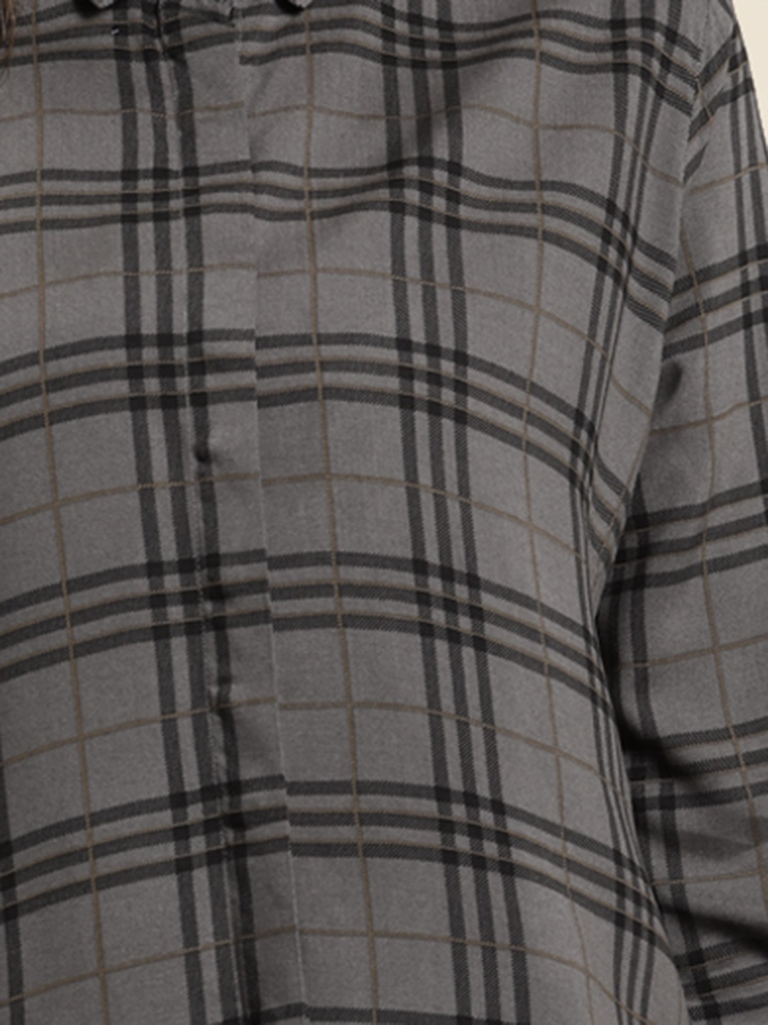 Hancock Grey & Black Checks Shirt
