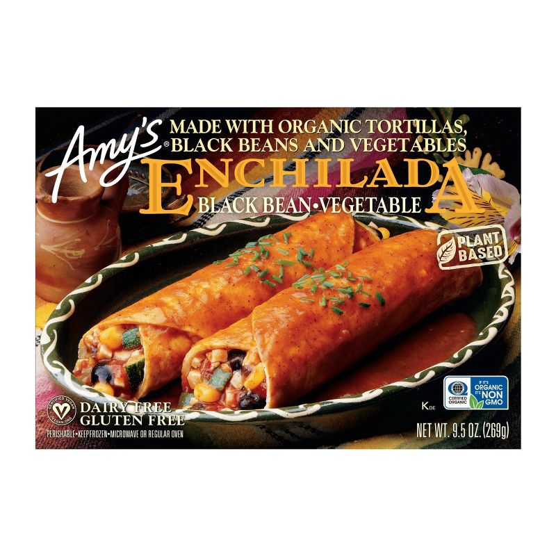 Amy's Organic Black Bean & Vegetable Frozen Enchilada - 9.5oz